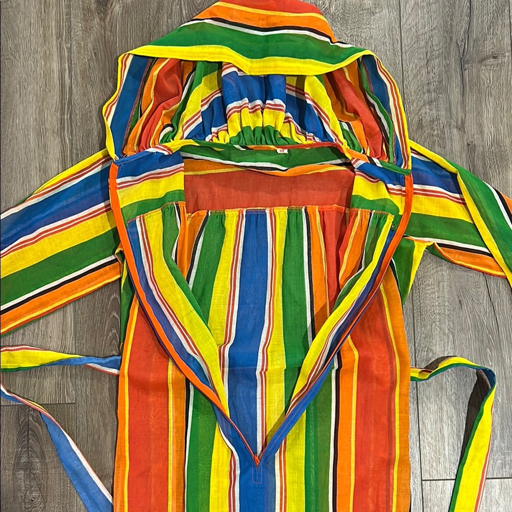Like new - DOTTI Cabana Stripe Hooded Beach Coverup Dress - Picture 7 of 12